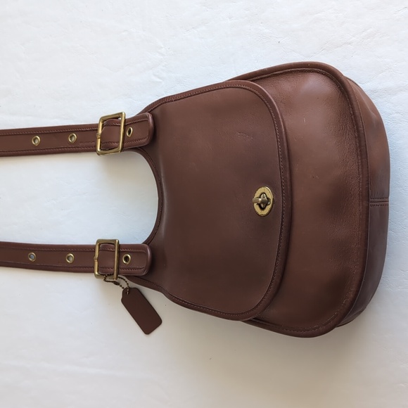 Coach Handbags - Vintage Coach Saddle Crescent Shoulder Bag 9988 (British Tan)